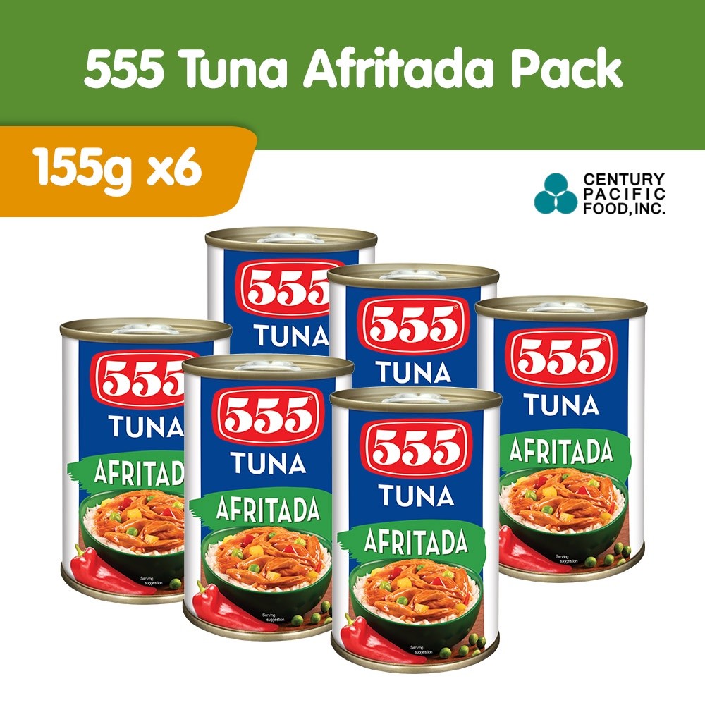 555 Tuna Afritada 155g (Pack of 6pcs) - Healthy, High Protein, Vit A ...