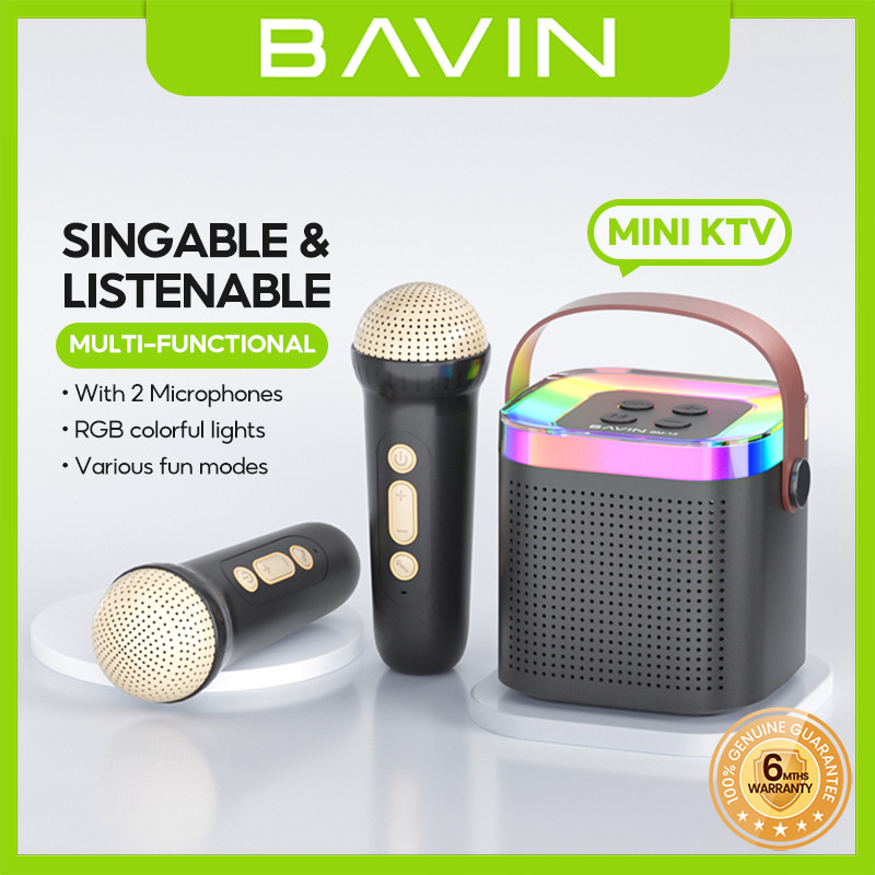 BAVIN BM13 Wireless Bluetooth Mini KTV Karaoke Speaker Big Battery HiFi ...