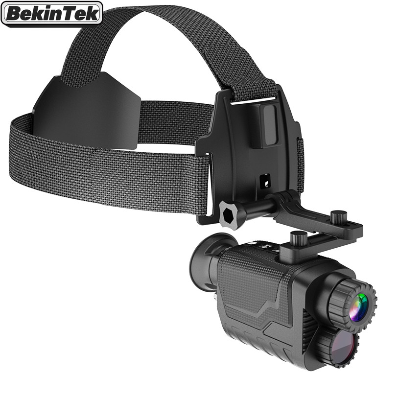 BekinTek 4K 3D Helmet Mounted Night Vision Monocular Head Mountable NVG