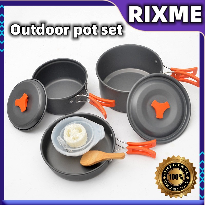 Outdoor Pot Set Camping Cookware Kettle Frying pan Equipment Special ...