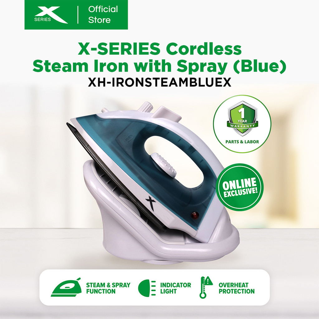 XSERIES Cordless Steam Iron with Spray Nonstick Ceramic Soleplate