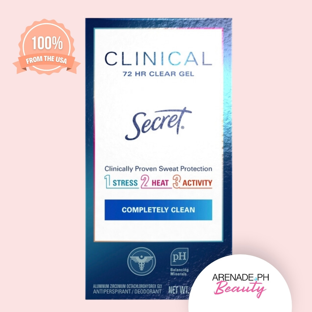 Secret Clinical Strength Clear Gel Deodorant in Completely Clean 1.6 oz ...