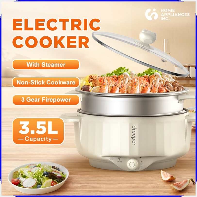 Dreeporj.3.5L[o=Rice*xwCookerwWithA_SteamerrNon_NStickH_Pan