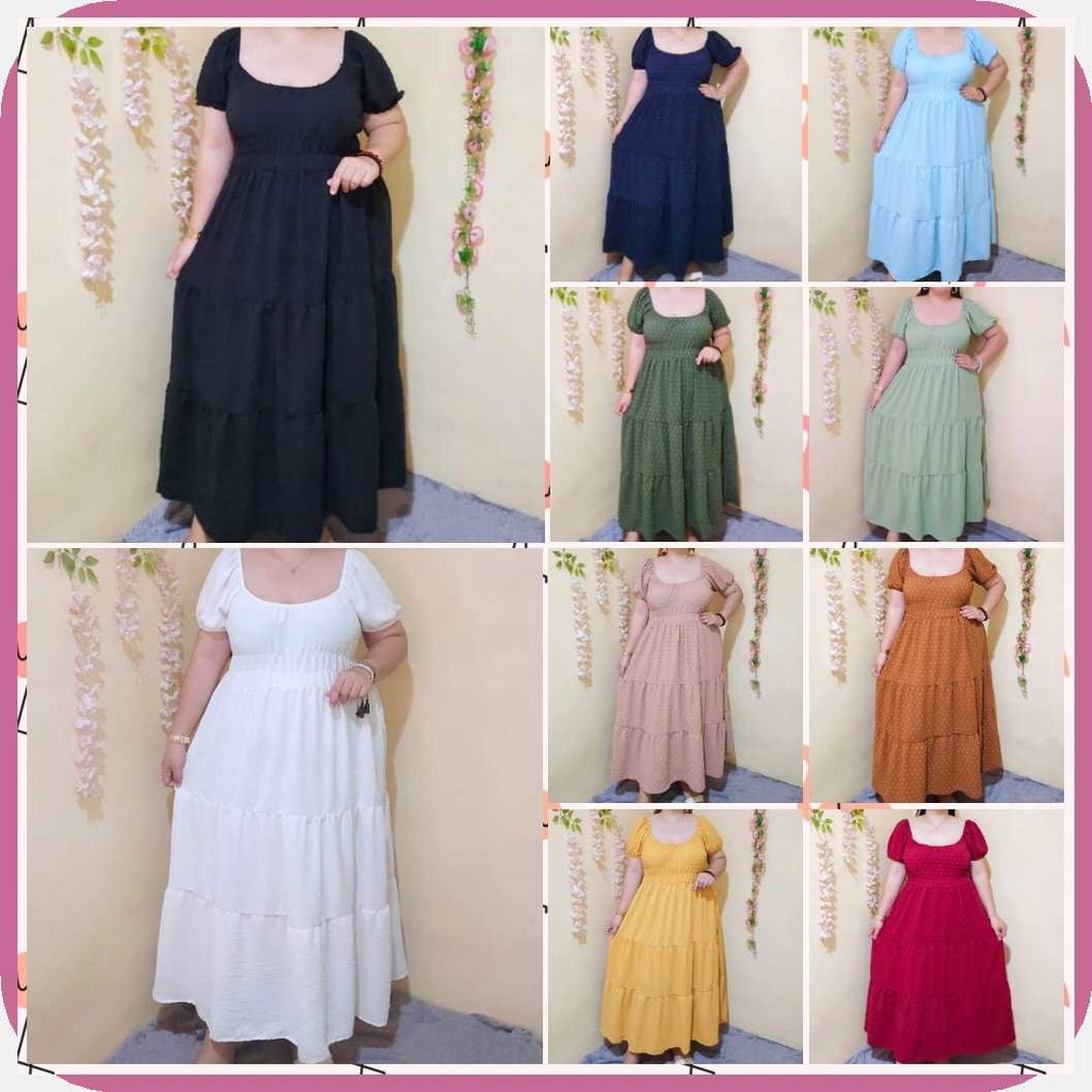 CHEAPESTm]CRISTINA/e_MAXI(mRDRESSL](PLUSZ.SIZE) Shopee Philippines
