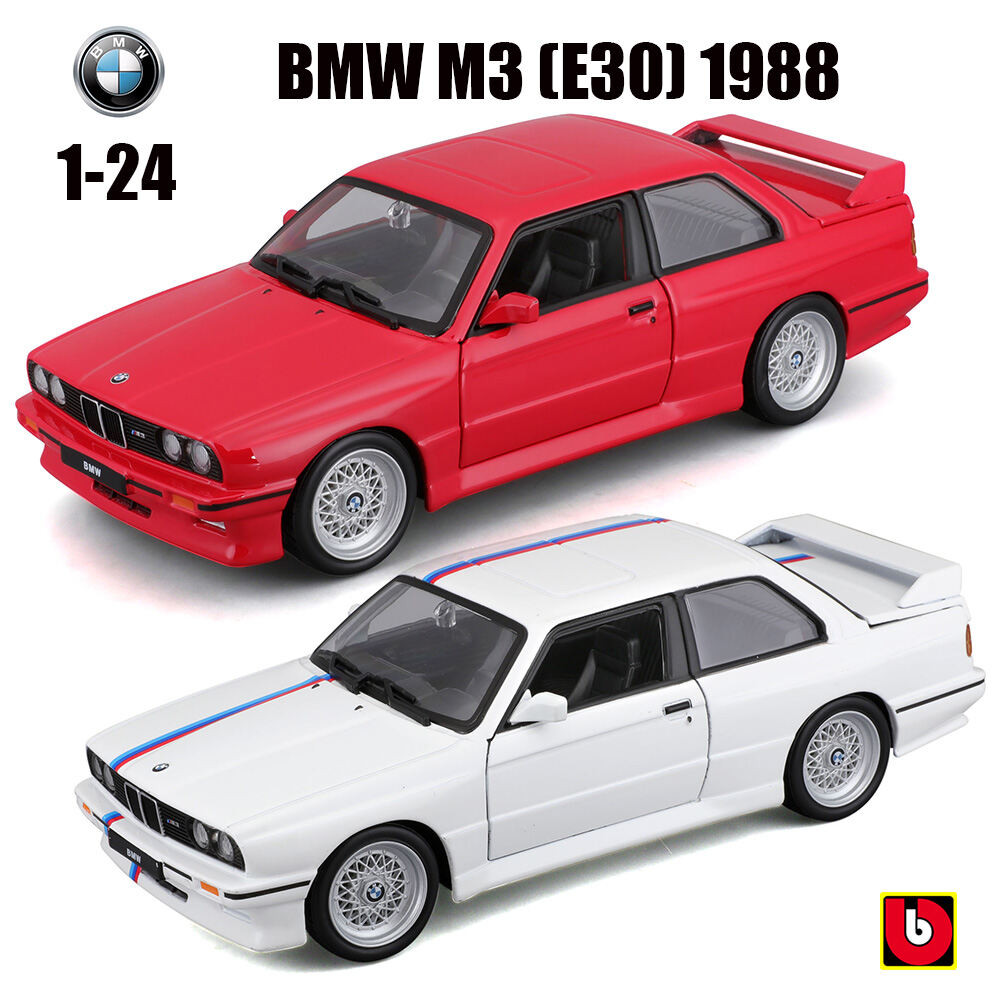 Bburago 1:24 New Style BMW M3 (E30) 1988 Alloy Model Car Luxury Vehicle ...