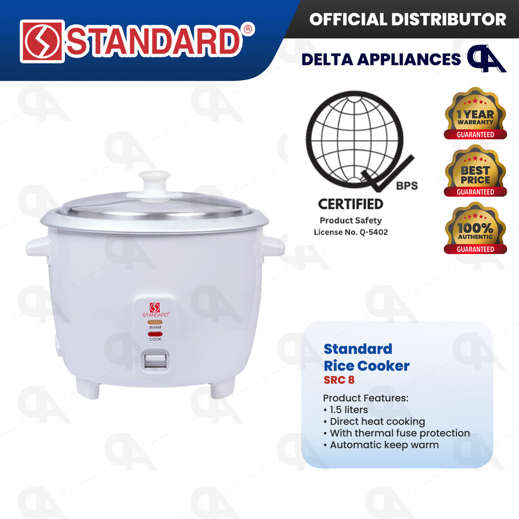 Standard Rice Cooker 1.5L 8 Cups Metal Lid Original w/ 1 Year Warranty ...