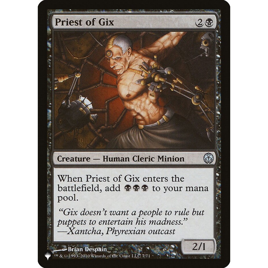 Priest of Gix normal The List PLST MTG Magic the Gathering | Shopee ...