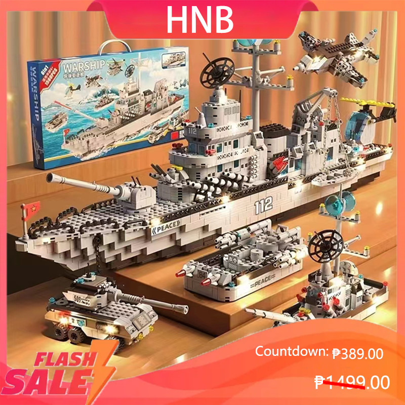 HNB 1560Pcs Ww2 Warship Building Blocks Model Lego Warship BattleShip ...