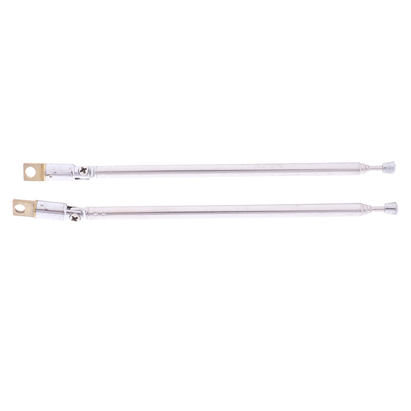 1/2pcs 37cm 4 Section Telescopic Stainless Steel AM FM Radio Universal ...