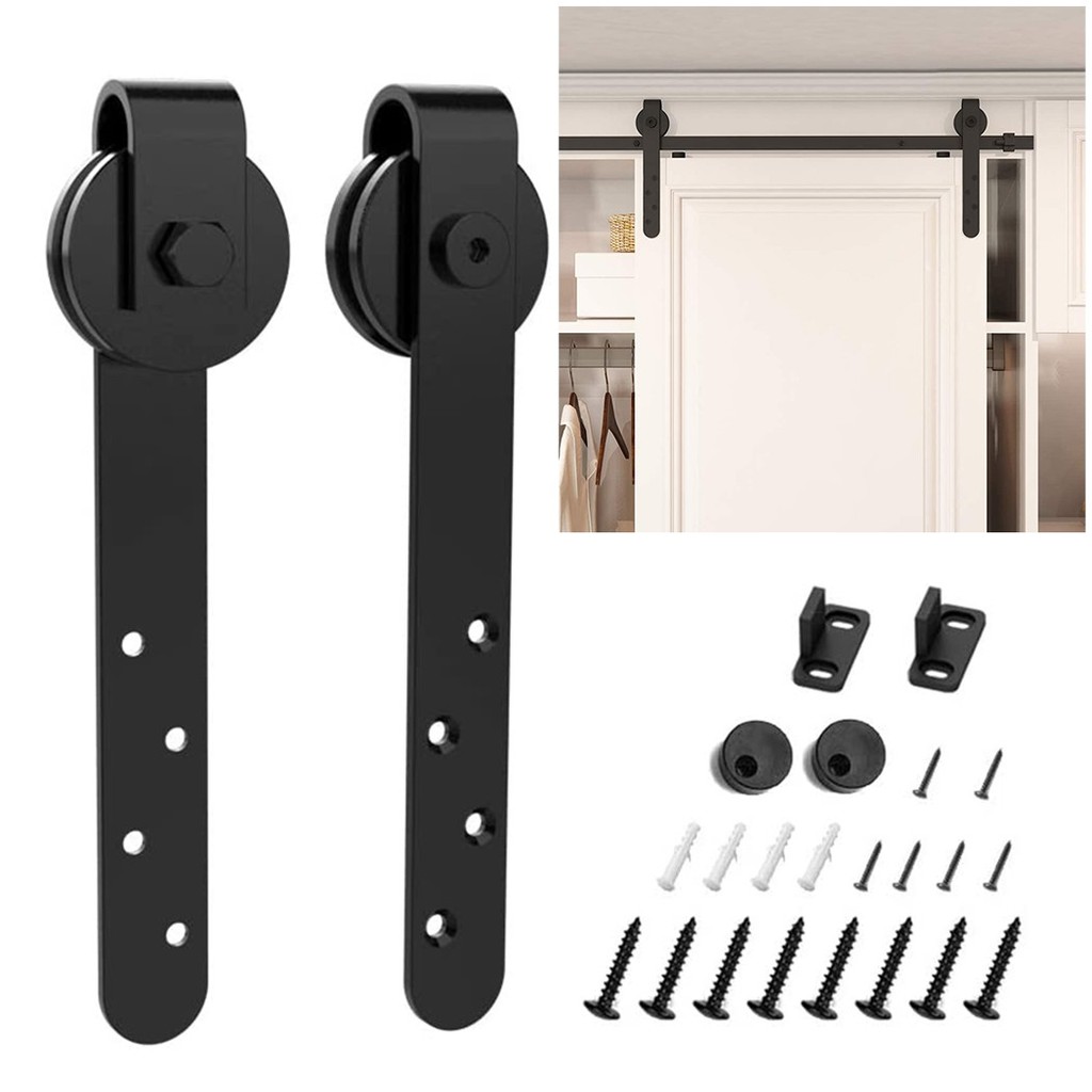 Mini Sliding Barn Door Hardware Kits Top Mounted Hanging Rail Hanger ...
