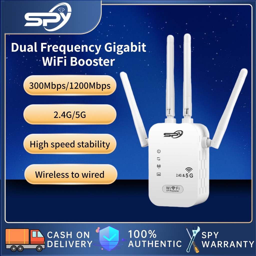Spy 5G Wireless WiFi 1200Mbps Repeater Router Wifi Remote Extender ...