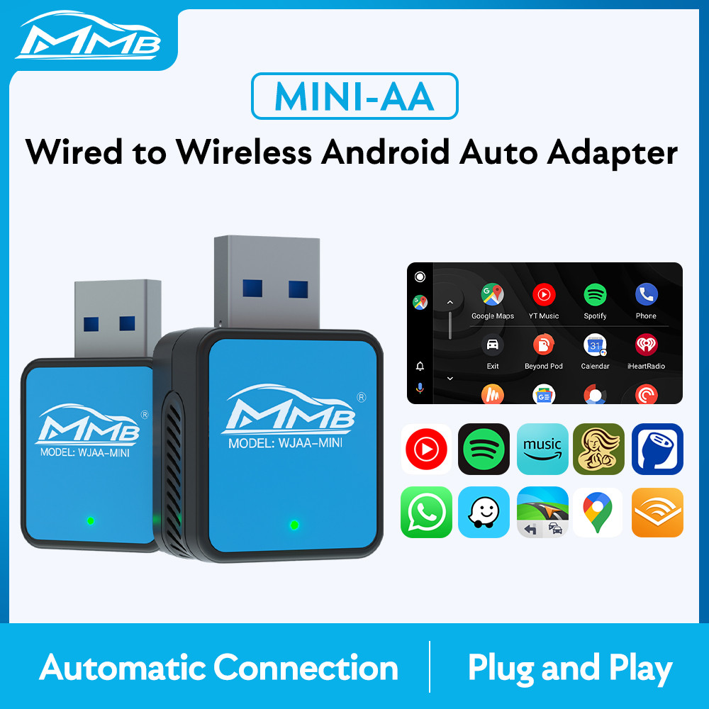 유2024 MMB Mini Android Auto Smart Adapter Wired to Wireless WiFi ...