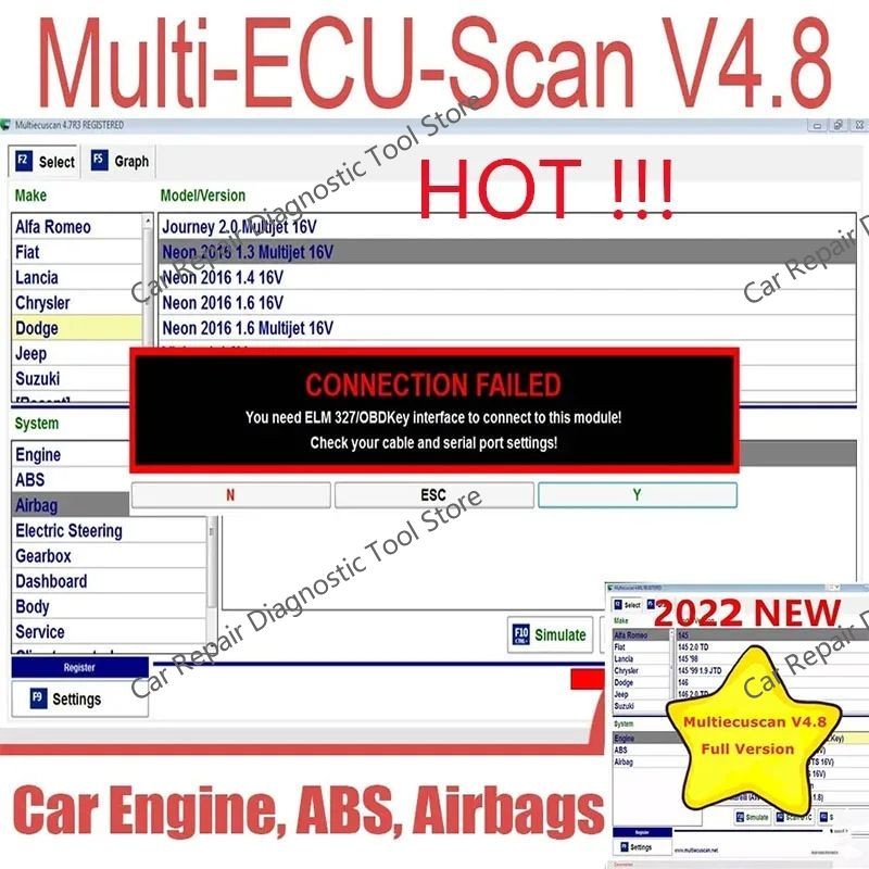 웃2022 New Multiecuscan V4.8 For Fiat+Chrysler+Dodge+Jeep+Suzuki Scanner ...