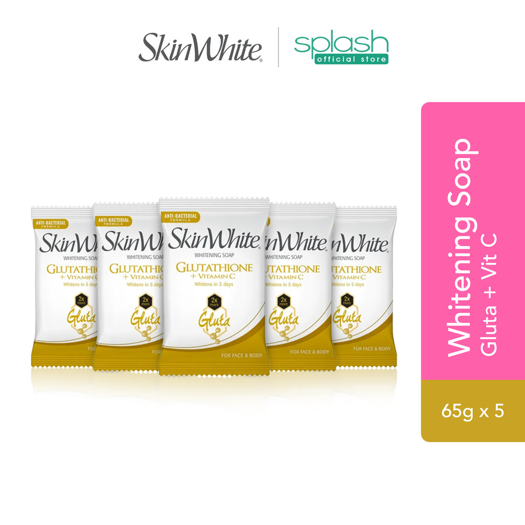 SkinWhite Whitening Face and Body Bar Soap Glutathione + Vitamin C ...