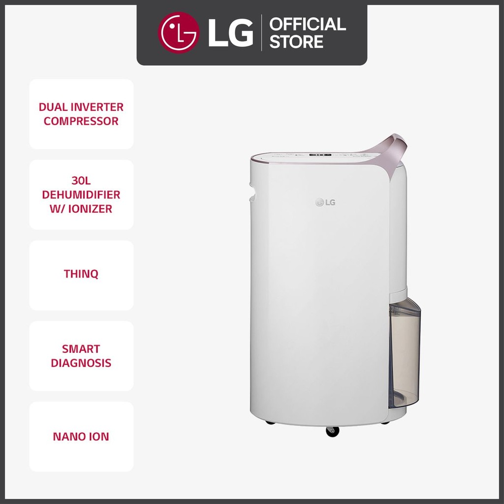 LG Puricare™ - 30L LG Dual Inverter Compressor Dehumidifier MD19GQGE0 ...