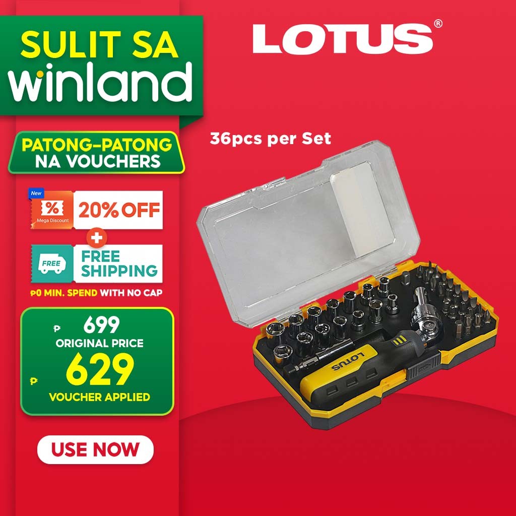 Lotus by Winland Ratchet Screw Driver 36PCS/SET LTRD4100 | Shopee ...