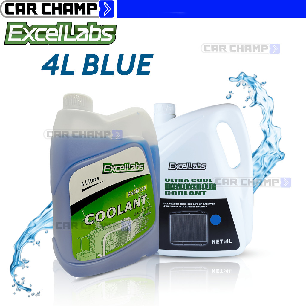 Excellabs Radiator Coolant for Car and Motorcycle 4L Green, Blue and ...