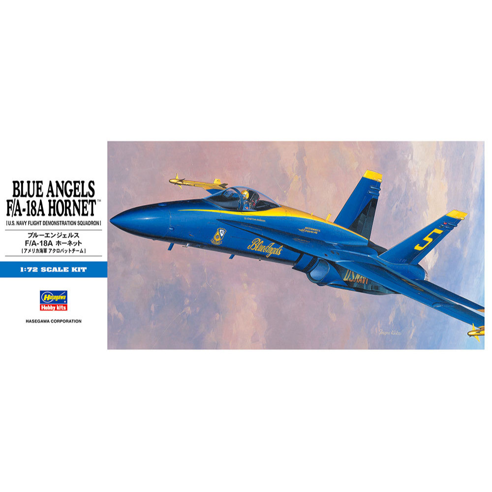 Hasegawa D10, BLUE ANGELS F/A-18A HORNET, 1/72, Airplane Unassembled ...