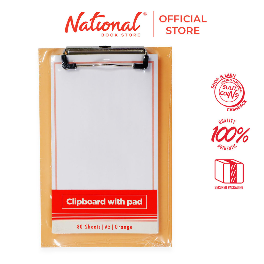 Best Buy Clipboard Set HP-240708-2 A5 With Pad Orange - Clipboards ...