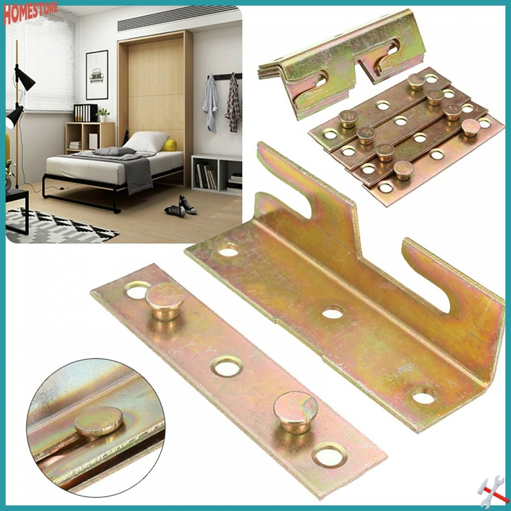 Bed Rail Brackets Corner Bed Hinge Heavy Duty Bed Rail Fittings Wooden ...