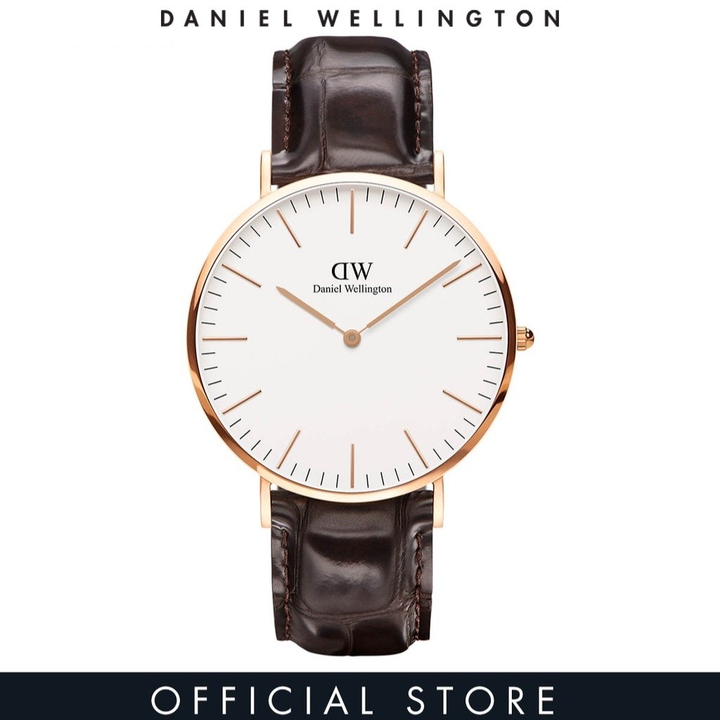Cinturino Daniel Wellington Classic York - Pelle Italiana Marrone, 18 Mm, Per Orologi 36 Mm