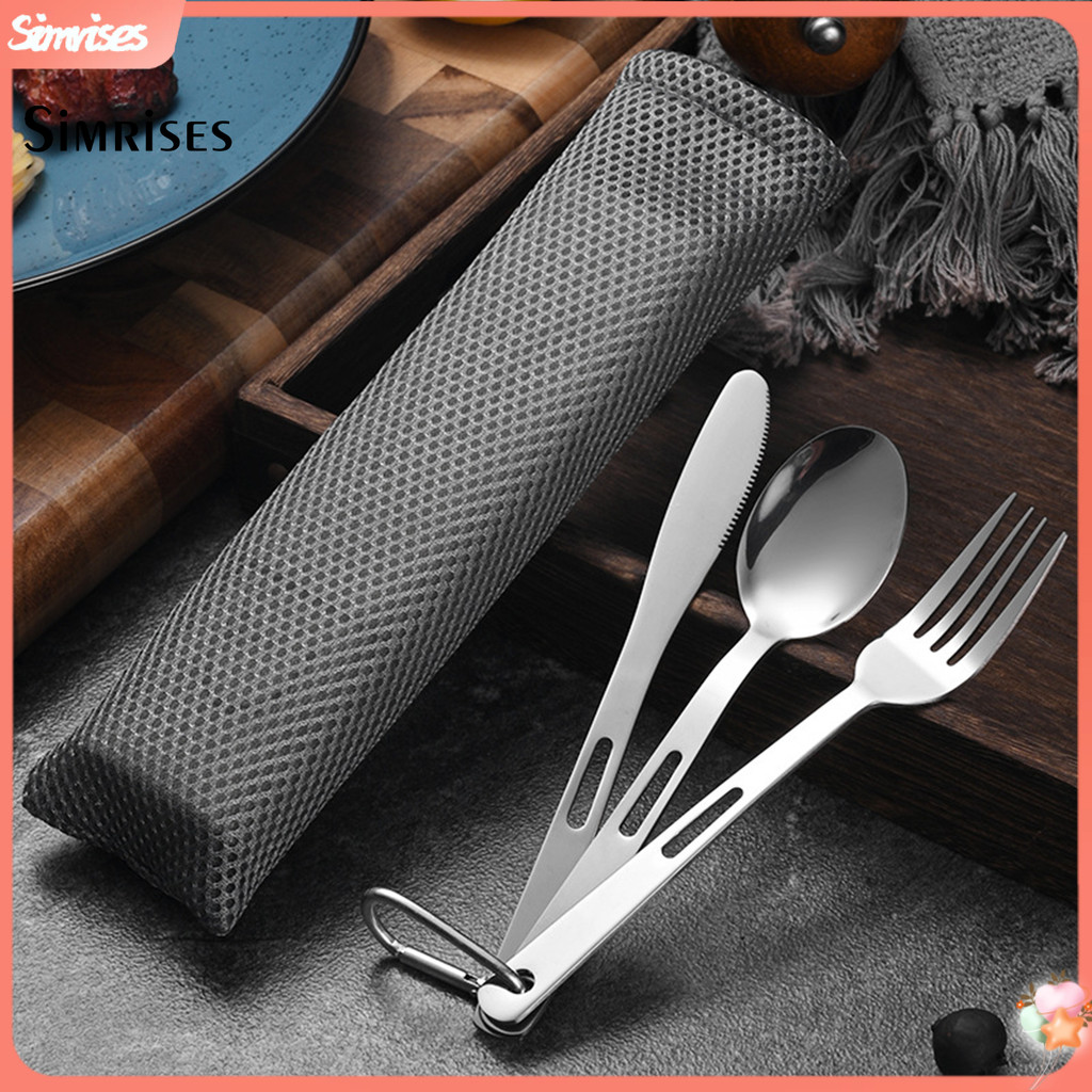 PA| Sleek Dining Utensils Cutlery Set with Storage Bag Portable ...