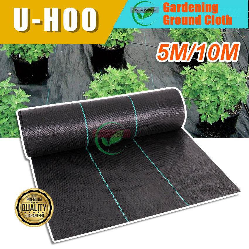 5/10/20/30M Weed Control Barrier Fabric Weeding Cloth Black Degradable ...