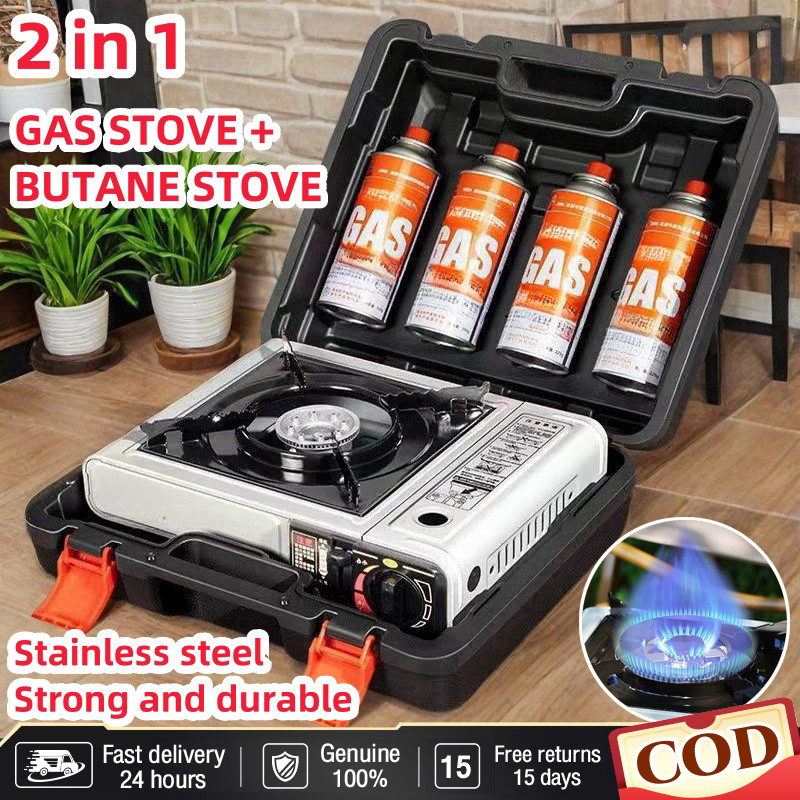 Butane Gas Stove in Mini Portable Outdoor Camping Cassette Furnace  Butane Gas Stove With Case