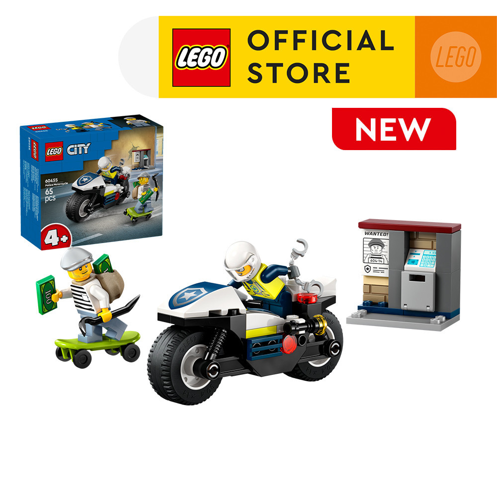 LEGO® City 60455 Police Motorcycle Chase, Age 4+, Building Blocks, 2025 ...