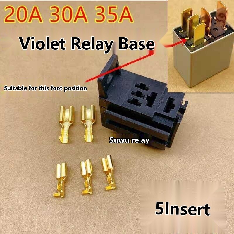 Automotive Relay 20A 30A 35A Violet 4-Plug 5-Plug Terminal Pure Copper ...