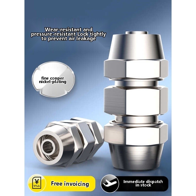 Connector Pneumatic Quick Twist PU Straight Pipe Air Pump Metal Lock ...