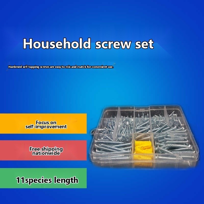 Self tapping screw set, home combination, DIY screw box, M4 screw with ...