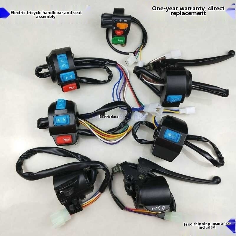 Electric tricycle handle switch assembly, combination accessories ...
