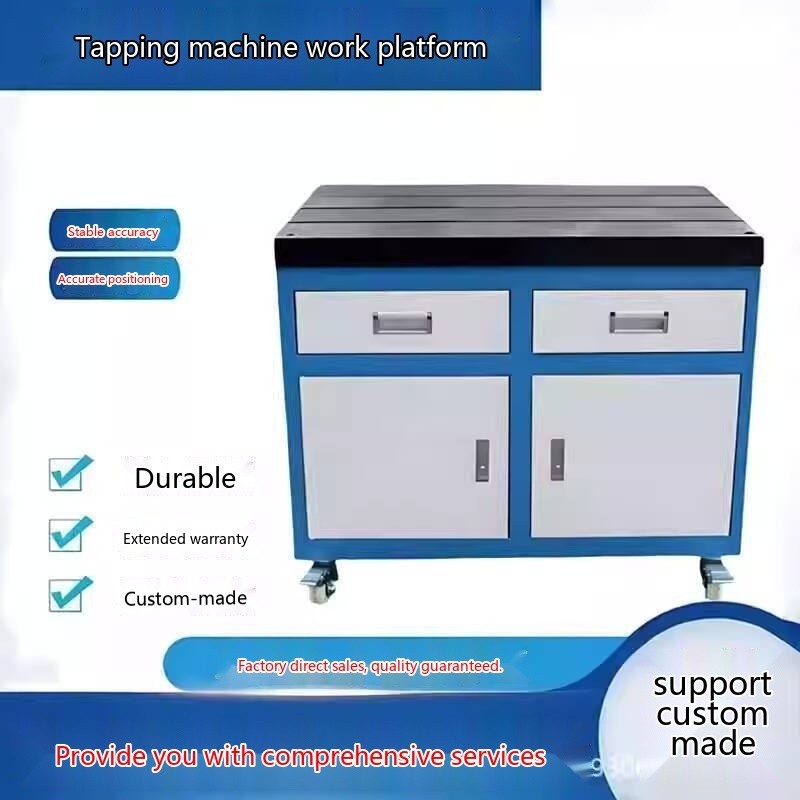 Tapping Machine Platform Cast Iron T-Slot Workbench Movable Tool Cart ...