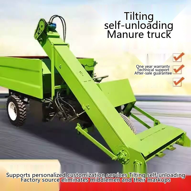 Tipper Self-unloading Diesel Three-wheel Manure Removal Truck for Cow ...