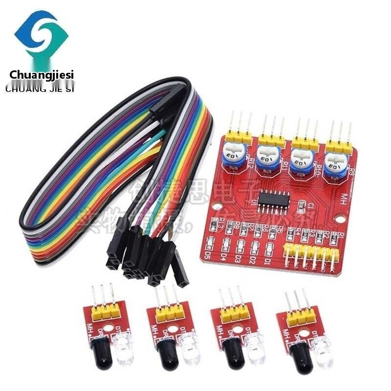 4-channel infrared tracking/tracing module/line patrol module/obstacle ...