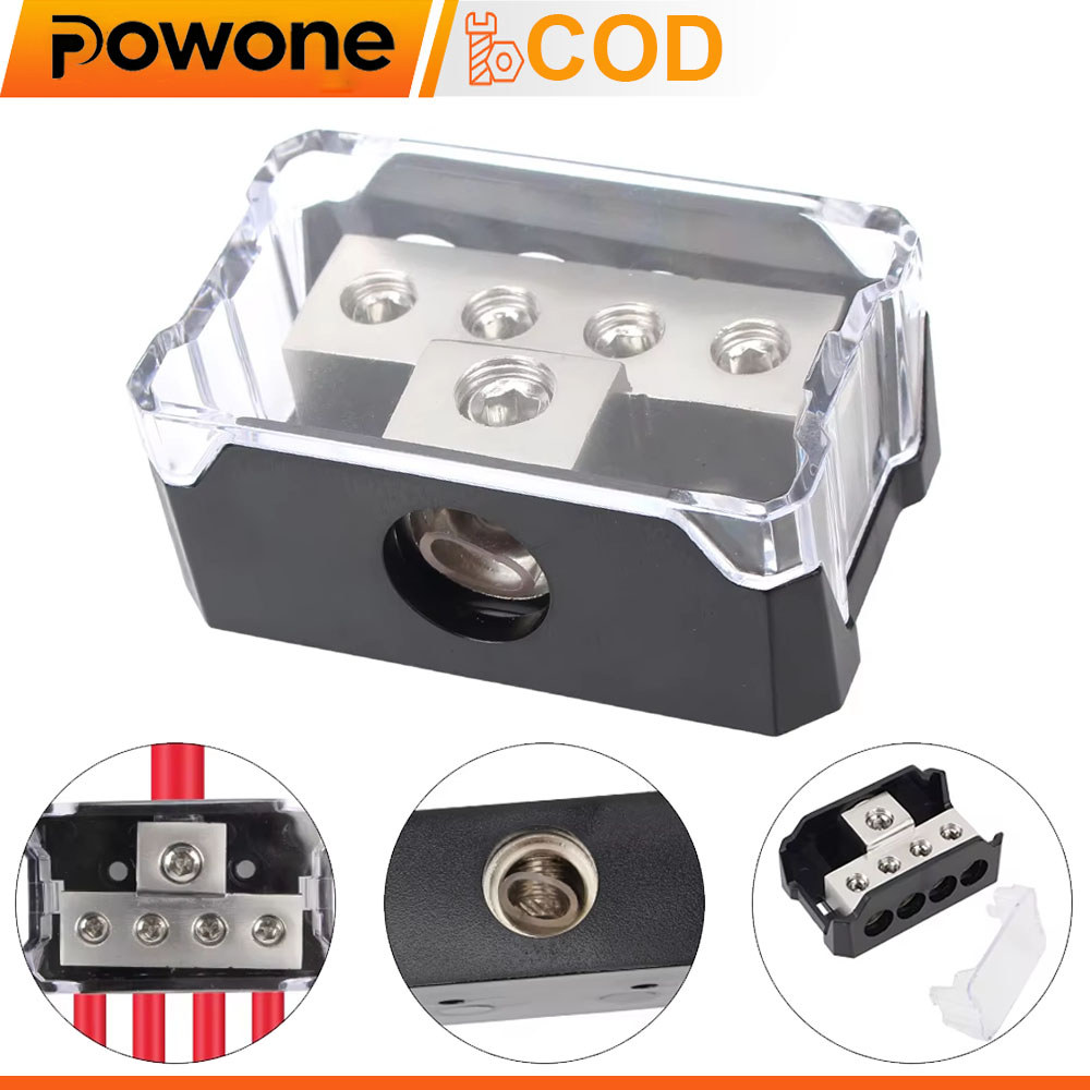 Power Distribution Block 1 Way in 4 Ways Out Car Audio Stereo Amp ...