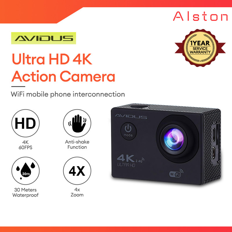 AVIDUS S2R 4K Action Camera Mini Ultra HD 1080P 12MP Sport Camera ...