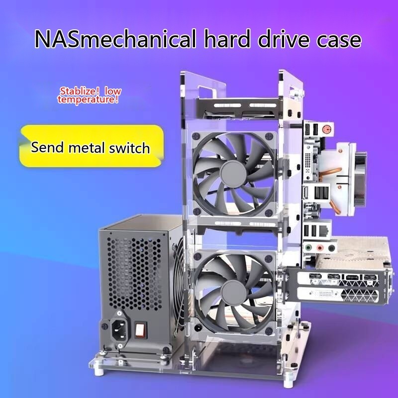 3.5inch Chassis Hard Drive Rack Transparent Acrylic Multi-Disk Fixed ...