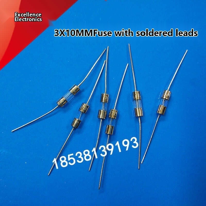 100 pieces of 3x10mm 5A fuse with wire fuse, fuse with wire ribbon ...