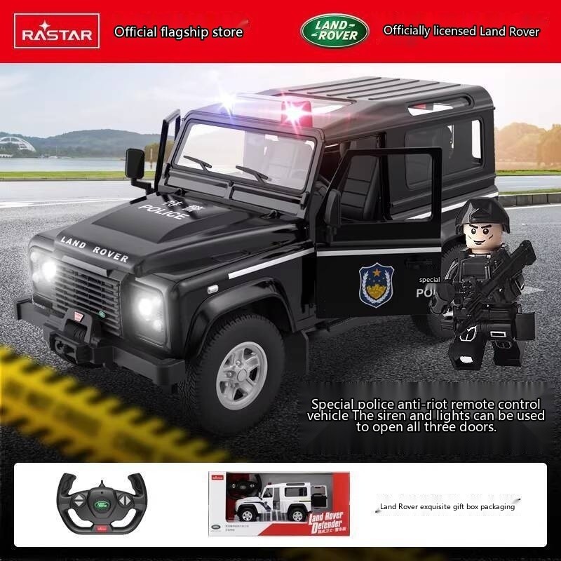 RASTAR Starlight Land Rover Police Car RC Remote Control Car Off-Road ...