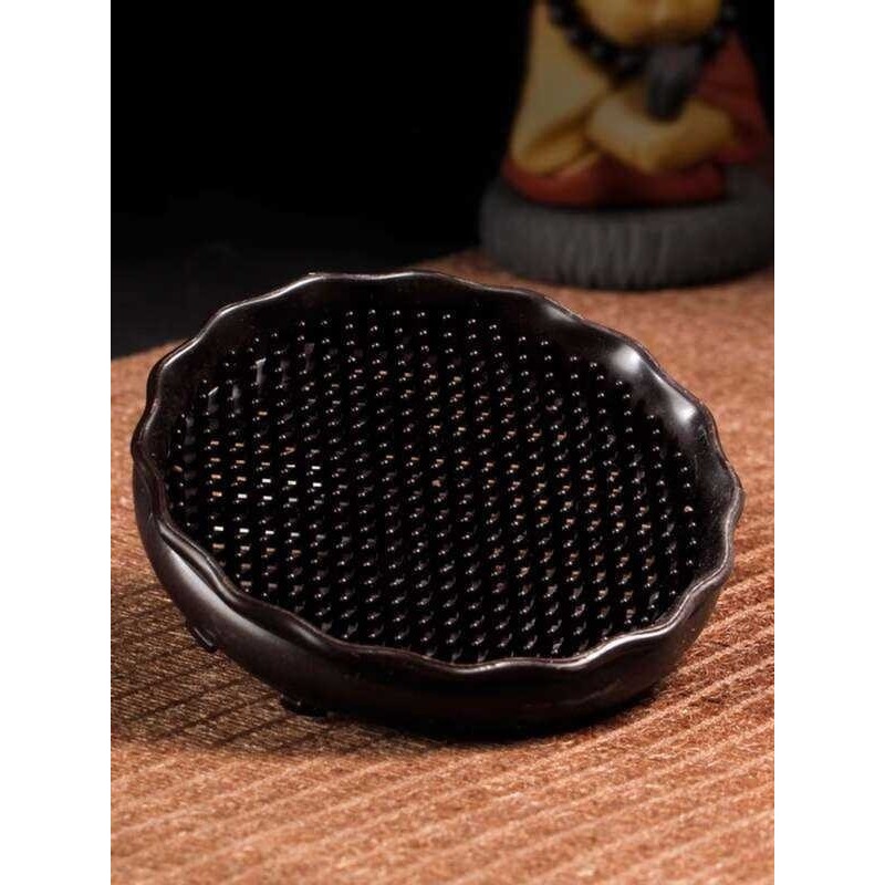 COD♔ Large Lotus Pod Tray, Plastic Heat Insulation Pad, Purple Clay ...