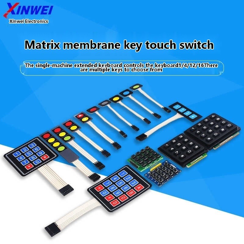 Matrix 4/12/16 keys microcontroller membrane keyboard 1 4/3 4/4 * 4 ...