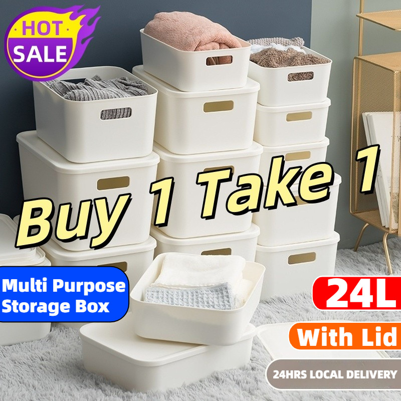 Multi Purpose Storage Box Shelf Organizer Plastic Container Storage Box ...