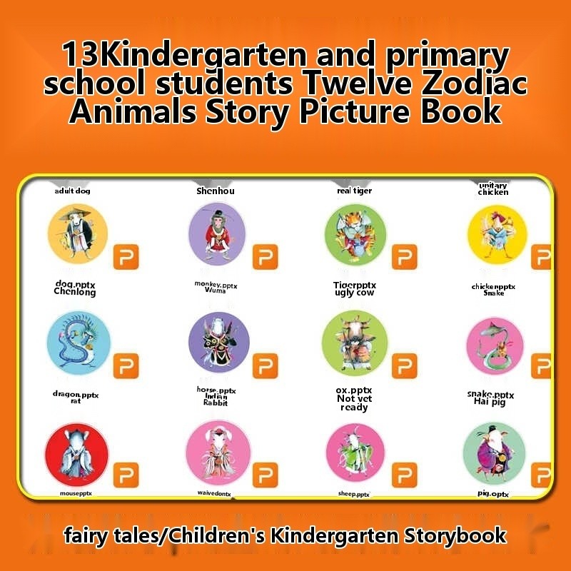 Chinese Zodiac Picture Book Story PPT12 Chinese Zodiac Mythology Mouse ...