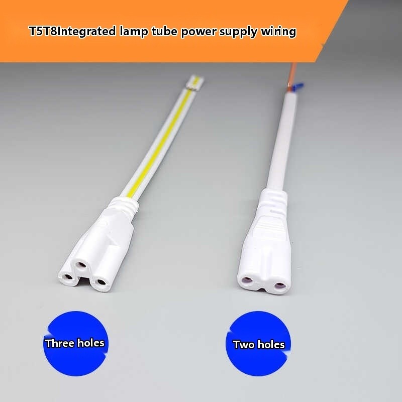 T5 T8 LED Tube Connection Cable Pin-Shaped Wire Three-Hole Plug ...