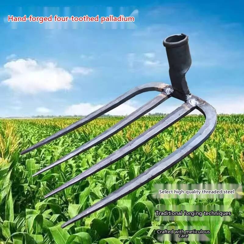 COD Hand-Forged Rake All-Steel Four-Tooth Rake Eight-Tooth Rake Soil ...