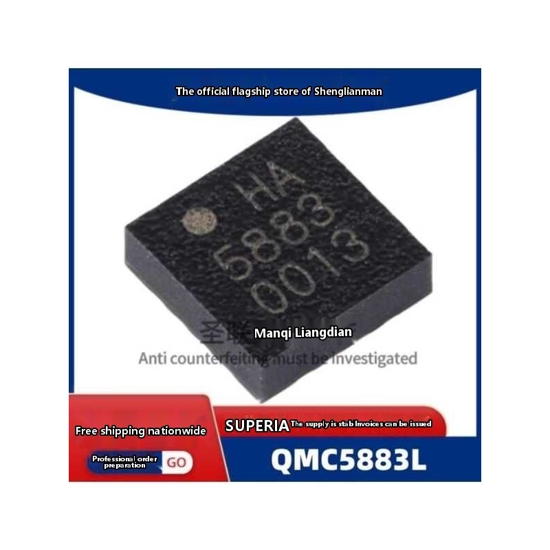 Brand New Original QMC5883L Silk Screen 5883 Surface Mount LGA-16 Three ...