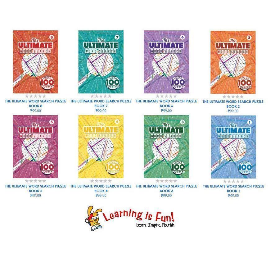 Learning is Fun THE ULTIMATE WORD SEARCH PUZZLE BOOK 1 to 8 168 pp ...