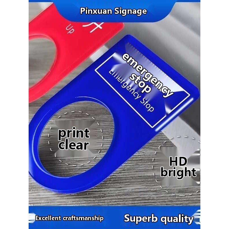 Acrylic Button Signage Electric Box Mechanical Equipment Label Sticker ...
